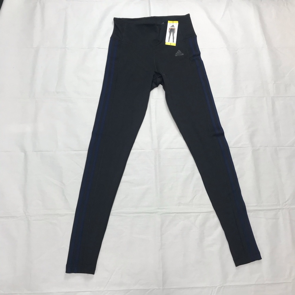 Adidas Women’s Climalite 3 Stripe tight Small NWT